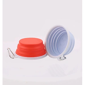 Silicone nonskid Pet Slow Feeding Bowl Feed Dish Collapsible Pet Feeder Bowls Portable Collapsible Pet Feeder Bowls