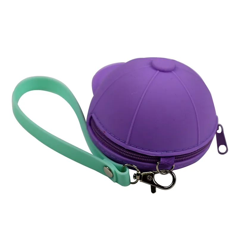 Mini Zipper Silicone Jelly Earphone Small Bag Coin Purse Keys Bag