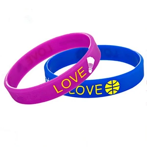 factory direct sale eco-friendly silicone fluorescent rubber bracelet/glow in the dark rubber band bracelets