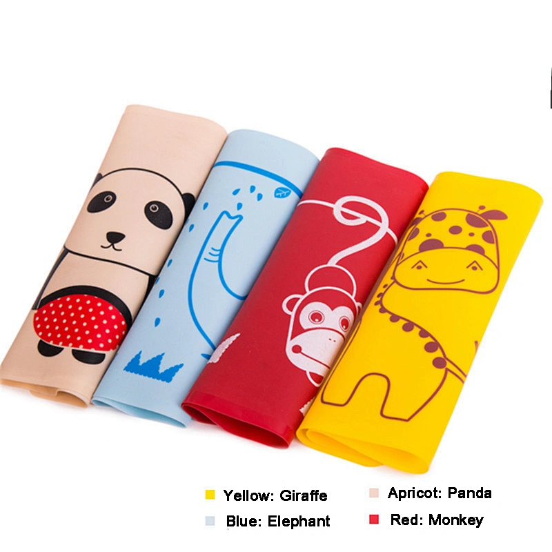 Cartoon silicone baby eating bibs and baby anti-dirty waterproof bib placemat