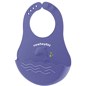 New Design Food Grade Silicone BPA Free Easily Wipes Clean Bib for Baby