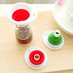 Wholesale Mini Silicone Hopper Food Grade Collapsible Oil Funnel