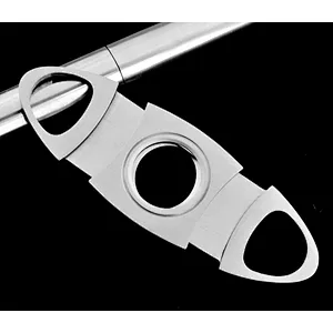 Amazon Choice Quality Importing Stainless Steel Cigar Cutter Custom Logo Guillotine Double Cut Blade Cigar Accessories