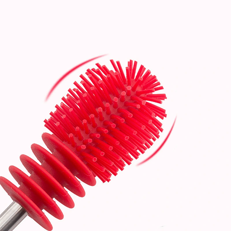 New Type BPA Free Baby Feeding Bottle Brush Red Handle Bottle Cleaner
