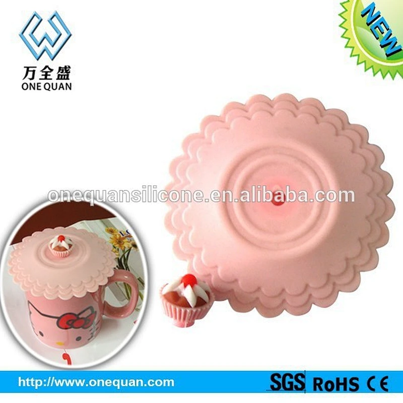 professional factory silicone cup cover, plastic cup with cover