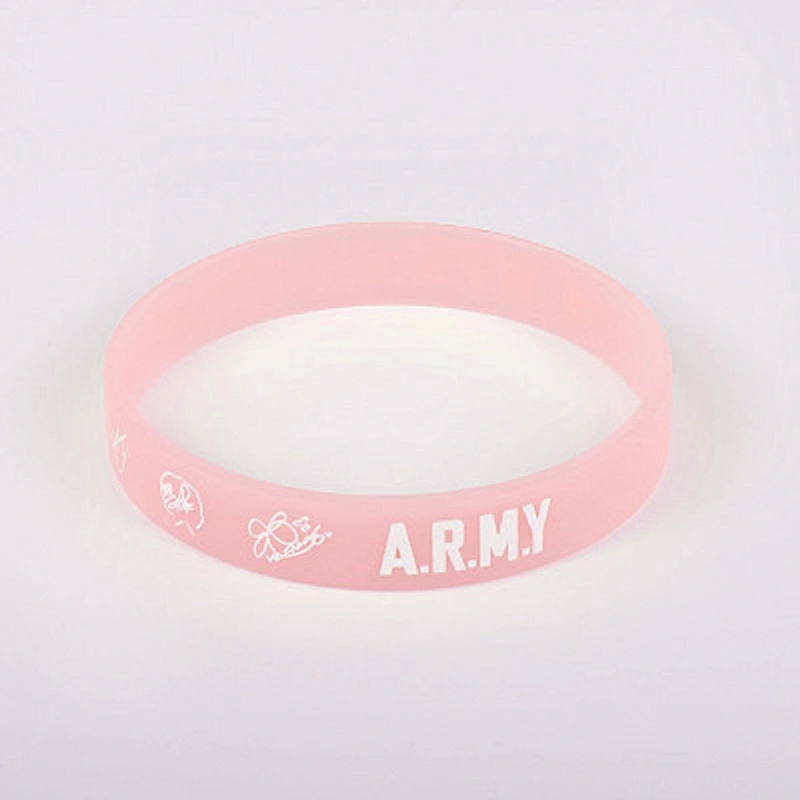 Promotional kids slim custom power color change silicone bracelet