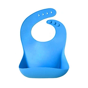 Silicone Baby Bib with Food Pocket Waterproof easy wipe