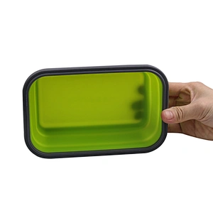 Best Seller food grade silicone foldable cup container with lid folding travel for boys