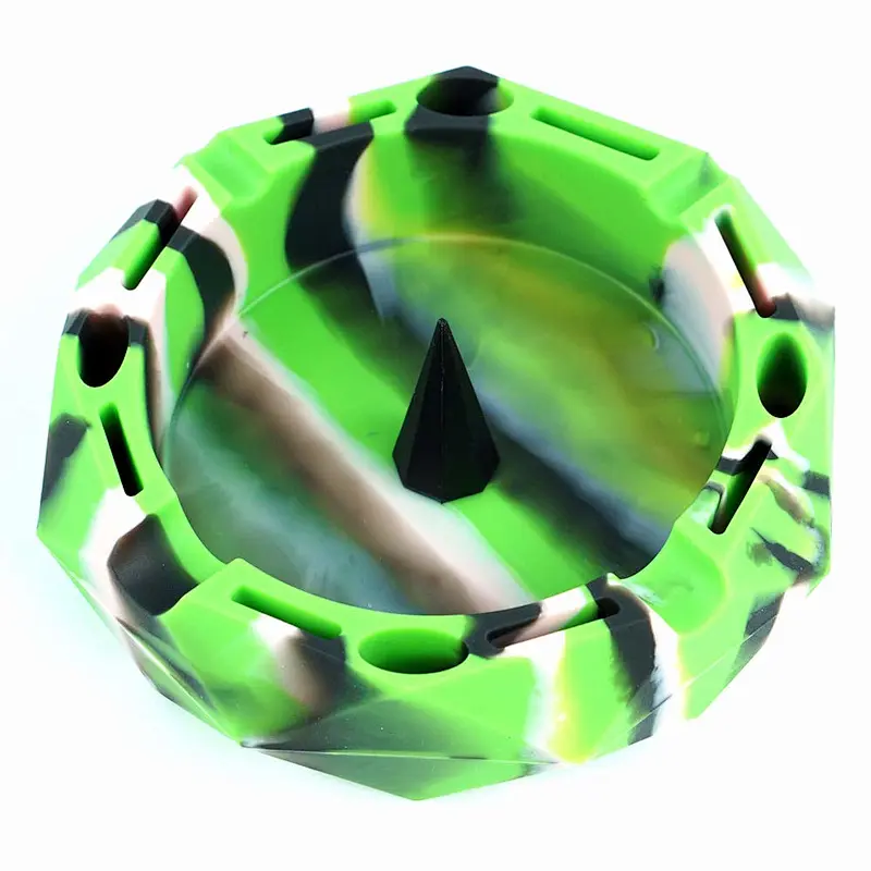 128x128x32 mm Silicone Ashtray Eco-friendly Portable Unbreakable Luxury Outdoor Man Ashtray