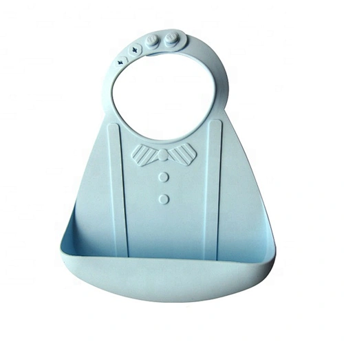 Silicone Baby Bibs Easily Wipe Clean - Comfortable Soft Waterproof Bib Keeps Stains Off