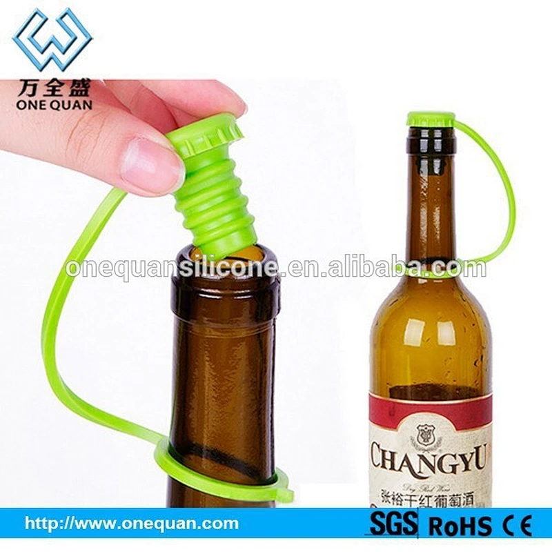 Factory custom silicone wine cork bottle stopper bar accessories win stopper