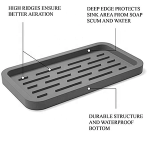 Sponge Holder Tray For Sponges Soap Dispenser Dishwashing Brush Holder