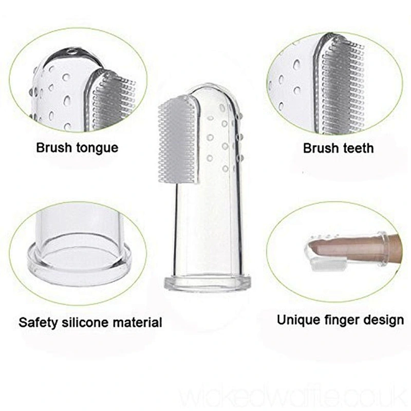 Hot Sale Educational Training  Soft Baby Finger Toothbrush For Baby