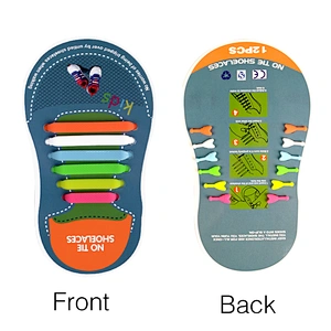 No Tie Food Grade Colorful Silicone Shoe Laces For Children