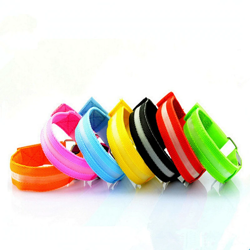 Novelty Promotional Custom Party/event/concert Pvc Flashing Outdoor Running Led Slap Bracelet