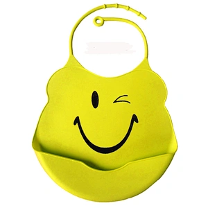 26x19.5 cm FDA BPA Free Waterproof Custom Printed Baby Feeding Bib with Pocket