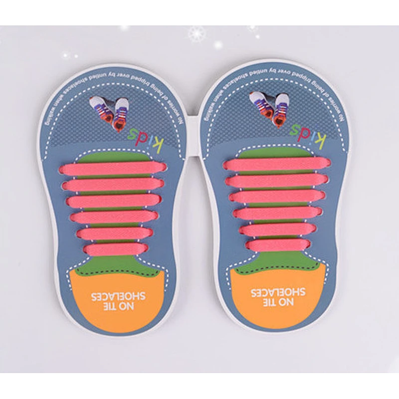 2019 Hot Sale Colorful no tie Outdoor Sports Children Silicone Shoelace
