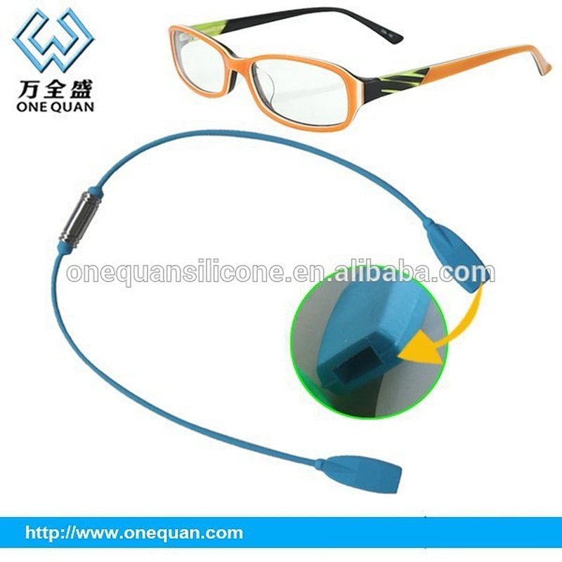 Hot sales cool silicone reading glasses cord with magnetic clasp