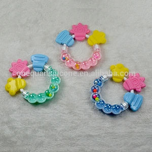Hot Sale! 1Pcs Rattle Rings Teethers Silicone Baby Teether Massager Infant Training Tooth Cute Toddler Bell Toys Mordedor De Sil