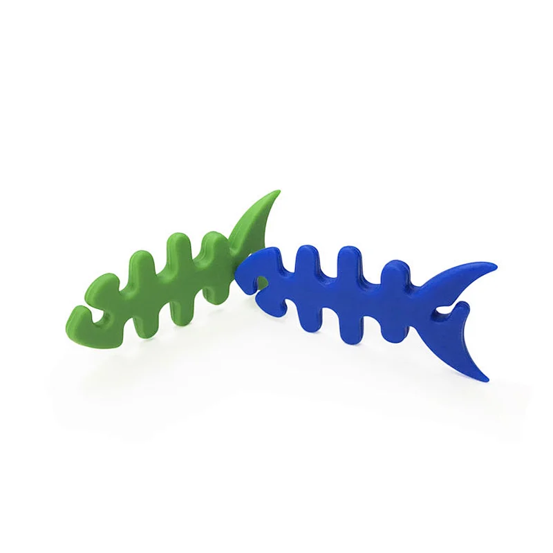 Fishbone Shaped Silicone Wire Cord Wrap Headset Earphones for Cell Phones, mp3 Players, iPod, iPhone or Tablets