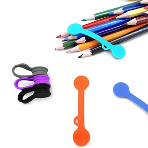 7X1.5 cm Silicone Cable Holder Clip Organizer Book Clip