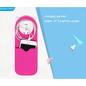silicone mobile phone charging hang holder bag
