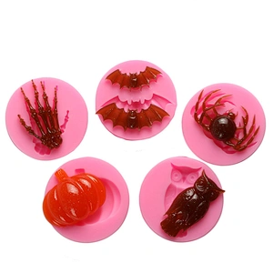 Halloween Silicone Candy Candy Mold Pumpkin Spider Bat Ghost Decorating Tools