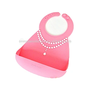 Waterproof Custom High Quality Waterproof Silicone Bib With Pocket