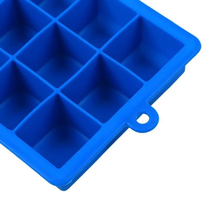 Amazon Hot Selling FDA BPA Free Custom Logo Personalized Square Ice Cube Tray for Whisky Food Storage Wine Bar
