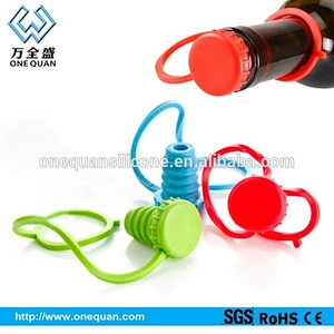 Factory custom silicone wine cork bottle stopper bar accessories win stopper