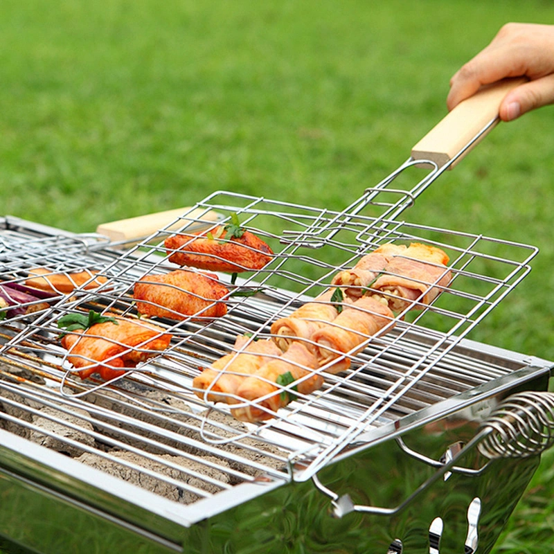 BBQ Fish Basket With PVC Handle 62.5x28cm