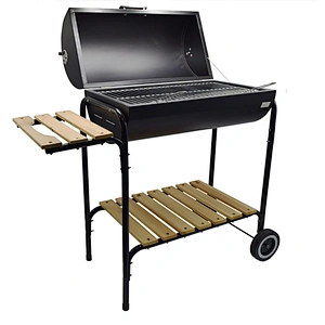 Heavy Duty Large Charcoal Barrel BBQ Grill With Wheels
