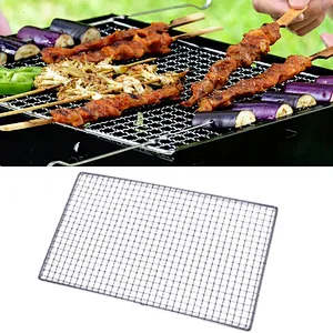 Disposable Zine Plating BBQ Grill Net Wire Mesh 45x30cm