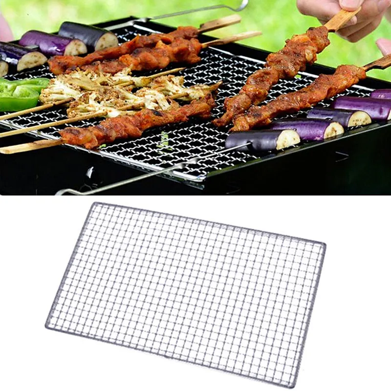 Disposable Zine Plating BBQ Grill Net Wire Mesh 45x30cm