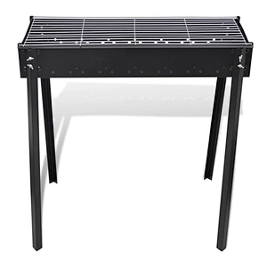 Black Square Large Cooking Area Charcoal BBQ Grill