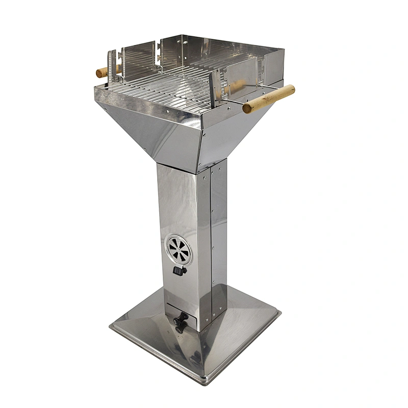 Stainless Steel Pillar Outdoor Garden Patio Cooker Grill