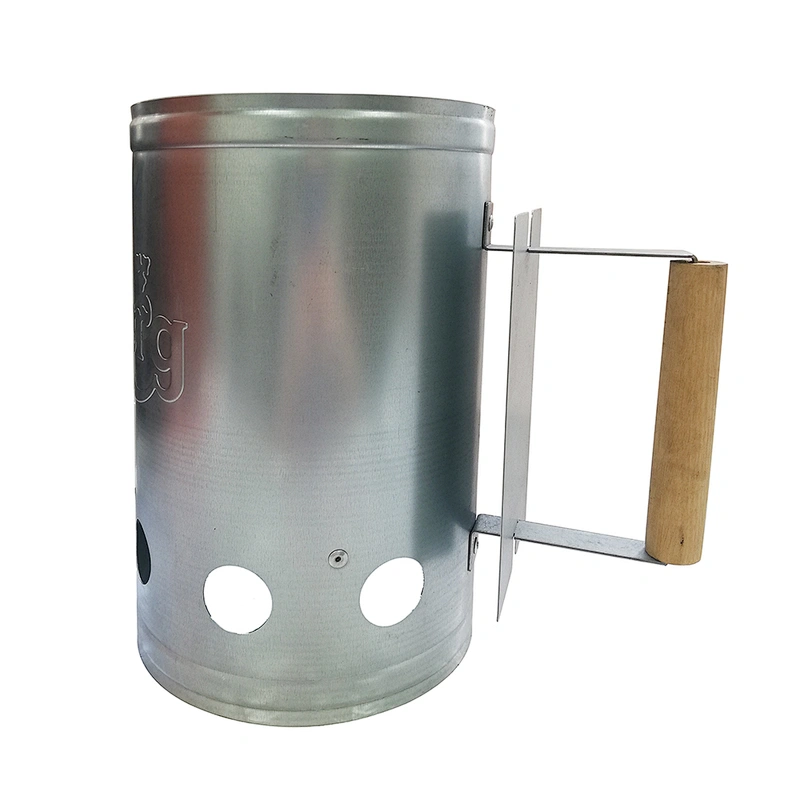 Large Galvanised Steel BBQ Charcoal Starter Patio Garden Fire Log Burner Camping