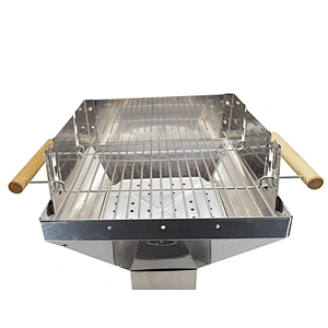 Stainless Steel Pillar Outdoor Garden Patio Cooker Grill