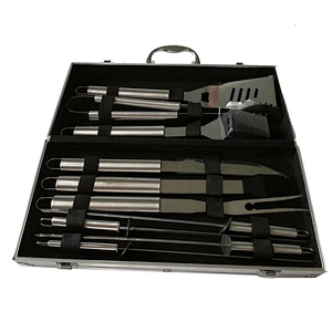 10pcs bbq tools set with aluminum box