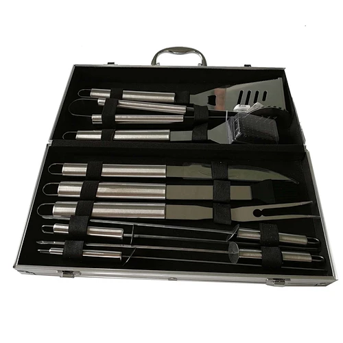 10pcs bbq tools set with aluminum box