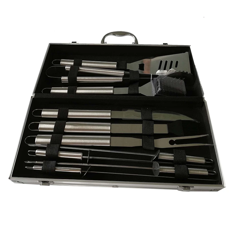10pcs bbq tools set with aluminum box