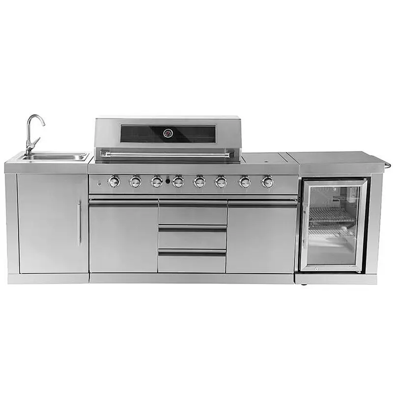 Outdoor Kitchen Island BBQ Gas Grill