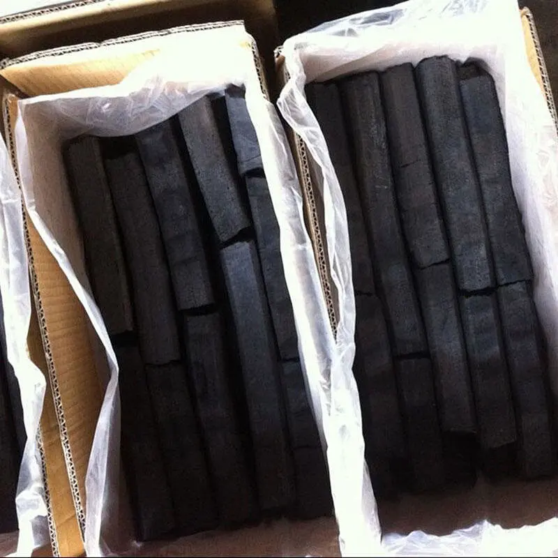 Eco Friendly Quadrangle Bamboo Sawdust Charcoal Machine Made Briquette