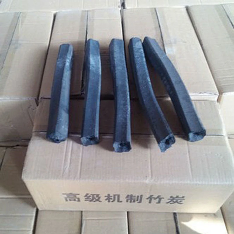 Eco Friendly Quadrangle Bamboo Sawdust Charcoal Machine Made Briquette