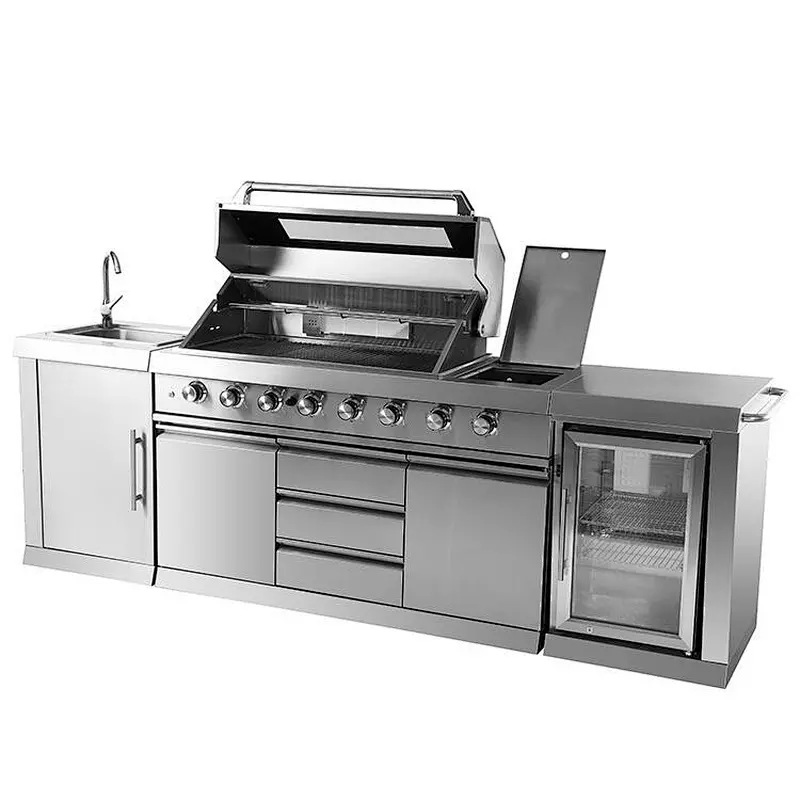 Outdoor Kitchen Island BBQ Gas Grill