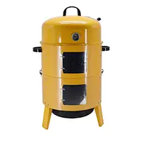 17 Inch Best Yellow BBQ Smoker Grill with Temperature Display for Sale
