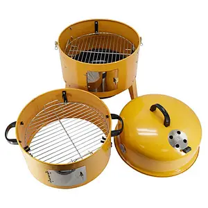 17 Inch Best Yellow BBQ Smoker Grill with Temperature Display for Sale