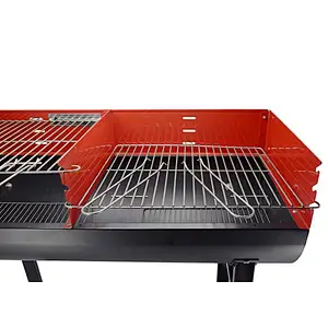 Half Drum Barrel Charcoal BBQ Grill