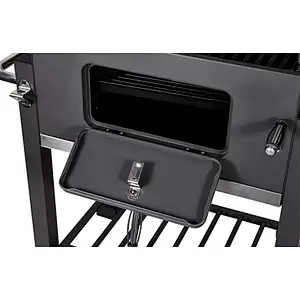 Black Charcoal Grill with Large Cooking Area