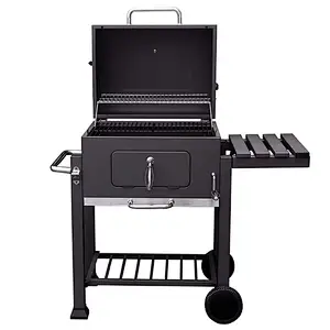 Black Charcoal Grill with Large Cooking Area
